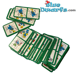 Smurfs Game – 30 domino cards – not new / vintage – card game – 9 × 5 cm