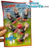 Mini set de bowling en plastique – 6 Gargamels et 1 balle – Les Schtroumpfs – 6 cm
