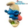 Puffo con fagotto – con squeaker – non nuovo – Jugasa – 19 cm