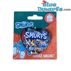Het Smurfendorp –Smurfen Hartvormige Glasmagneet – Power Gift – 5 cm