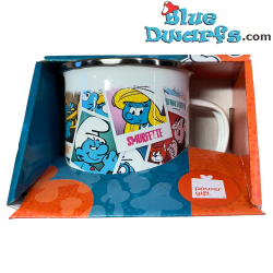 Die Schlümpfe auf Polaroidfotos – Schlumpf Emaille-Becher – Power Gift – Englische Sprache - 350 ML