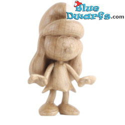 VOORBESTELLEN: Handgemaakte Smurfin Beeld - Europees FSC Wit Eiken - Boyhood - 13,5 cm