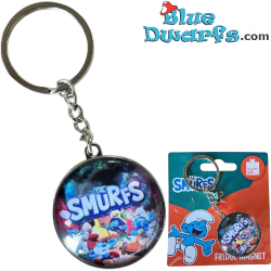 Het Smurfendorp – Smurfen Glazen Sleutelhanger – Power Gift – 7 cm