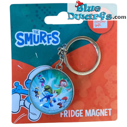 Feuille et Les Schtroumpfs – Porte-Clés en Verre Schtroumpf – Power Gift – 7 cm