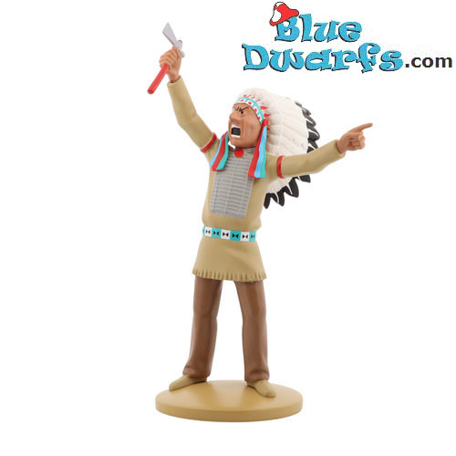 Der Große amerikanische Indianerhäuptling - Tim und Struppi Kunstharzfigur - Nr. 42249 - 12cm