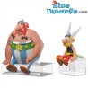 Asterix & Obelix Seduti – Set di Figurine di Asterix & Obelix – Figurine Decorative Leggere – Plastoy – 12 – 13,5 cm