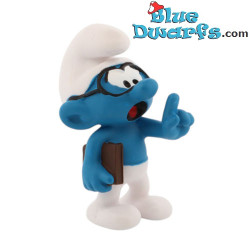 20812: Brilsmurf met boek (2019) - Schleich - 5,5cm