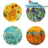 4 Sottobicchieri con celebri dipinti di Vincent van Gogh – Collezione Vincent van Gogh – Parastone – 10 cm