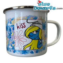 Smurfin – Smurf Emaille Mok – Power Gift – Engelse taal - 350 ML