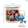 Schtroumpfette, Grand Schtroumpf et Gargamel – Mug émaillé Schtroumpf – Power Gift – Langue anglaise - 350 ML