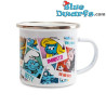 The Smurfs in Polaroid Photos - Smurf Enamel Mug - Power Gift - English Language - 350 ML
