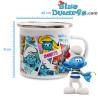 The Smurfs in Polaroid Photos - Smurf Enamel Mug - Power Gift - English Language - 350 ML