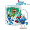 Feuille et Les Schtroumpfs – Mug en céramique Schtroumpf – Série TV Les Schtroumpfs 2021 – Power Gift – Langue anglaise - 330 ML