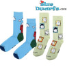 Snoopy, Charlie Brown et Amis – Coffret de Chaussettes de Sport Snoopy – Bleu Clair et Vert – Peanuts x Bavarian Caps