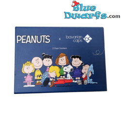 Snoopy, Charlie Brown e Amici – Scatola di Calze Sportive Snoopy – Azzurro Chiaro e Verde – Peanuts x Bavarian Caps