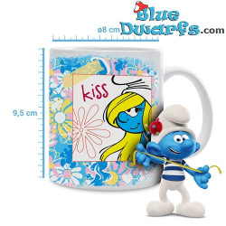 5er Familien-Tassen-Set - Die Schlümpfe Keramikbecher - Power Gift - Englische Sprache - 330 ML