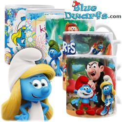Set van 5 Familie Mokken - De Smurfen Keramische Mokken - Power Gift - Engelse Taal - 330 ML