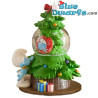 Smurf voor kerstboom - Kijkend in kerstbal - Sneeuwbol / Beeldje - Hola Taiwan - 15cm