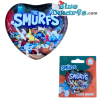 Set de 4 imanes de corazón de los Pitufos – Imán de vidrio con corazón de Pitufo – Power Gift – 5 cm