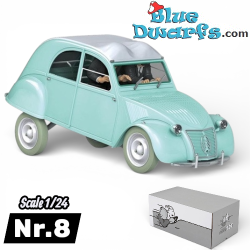 El coche averiado de Hernández y Fernández - Citroën 2 CV AZL Belge - 1955 - Coche de Tintín - Escala 1/24 - Nº 8