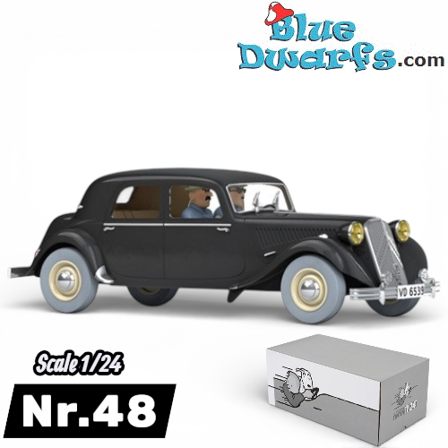 La 15CV Des Agents Bordures - Voiture de Tintin N°48 - 1/24 - 12 cm