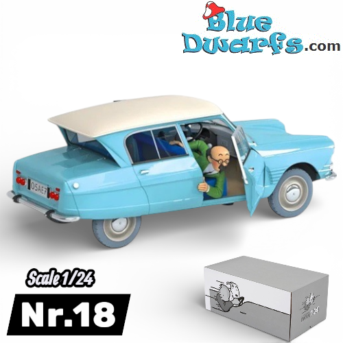 Professor Girasole nella macchina del dottore - Citroën Ami 6 Saloon - 1961 - Auto di Tintin - Scala 1/24 - Nr. 18