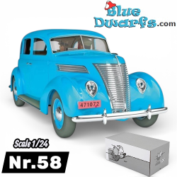 De Taxi van Marc Charlet  - Ford 74 V8 60 Fodor Sedan - 1937 - Kuifje auto - Schaal 1/24 - Nr. 58