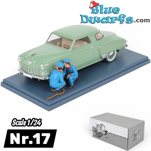 Commander coupé 1947 -Tintin Car - Scale 1/24 - 26 x 12 cm