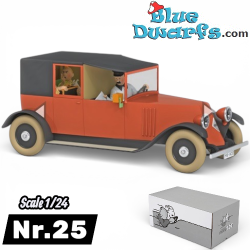 The Red Taxi  - Renault 6CV (HP) Type NN -Tintin Car - Scale 1/24 - No. 25