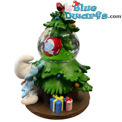 Schlumpf für den Weihnachtsbaum – Blickt in eine Christbaumkugel – Schneekugel / Figur – Hola Taiwan - 15cm