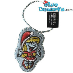 Pitufina con los brazos abiertos – Adorno Navideño Bordado de Los Pitufos – Hola Taiwan - 6,5 cm