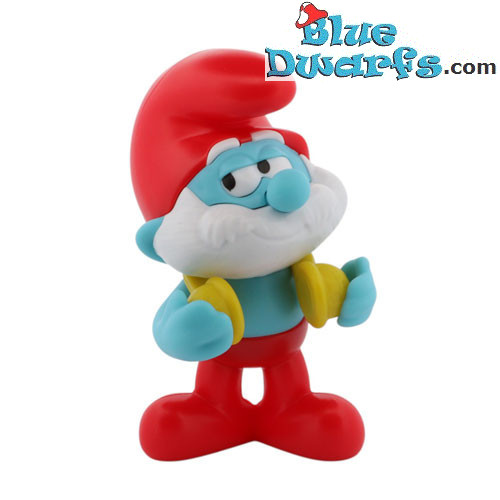 Papa smurf with headphones - Plastic Figurine - Burger King (2025) - 9 cm