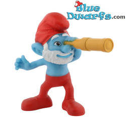 Papa smurf with telescope - Plastic figure - McDonald’s Happy Meal (2011) - 8 cm