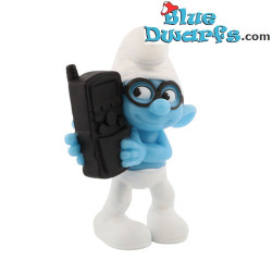 Brilsmurf met telefoon - Plastic figuur - McDonald’s Happy Meal (2011) - 8 cm