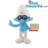 Pitufo filósofo con libro - Figura de plástico - McDonald’s Happy Meal (2013) - 8 cm