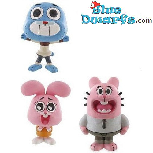 Kit de jeu - Le monde incroyable de Gumball  Set - 3 figurines - Comansi - 8cm