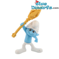 Schtroumpf maladroit avec bâton de dragon - Figurine en plastique - McDonald’s Happy Meal (2011) - 8 cm