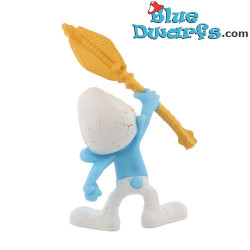 Puffo tontolone con bastone del drago - Figura in plastica - McDonald’s Happy Meal (2011) - 8 cm