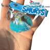 Schlumpfine als 3D-Wolkenform Flüssig-Schlüsselanhänger mit Band & Resin-Figur – Die Schlümpfe Schlüsselanhänger – 5,5 cm