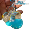Smurfin in 3D Wolkvorm Vloeibare Sleutelhanger met Bandje & Resin Figuur – De Smurfen Sleutelhanger – 5,5 cm