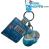 Baby smurf in a 3D Cloud Shape Liquid Keychain with Strap & Resin Figure - The Smurfs keyring - 5.5 cm