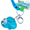 Baby Schlumpf als 3D-Wolkenform Flüssig-Schlüsselanhänger mit Band & Resin-Figur – Die Schlümpfe Schlüsselanhänger – 5,5 cm