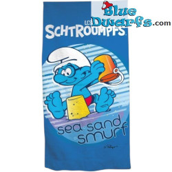 Serviette de plage Schtroumpf à Lunettes – Sea and Smurfs – Aymax – 70 × 140 cm