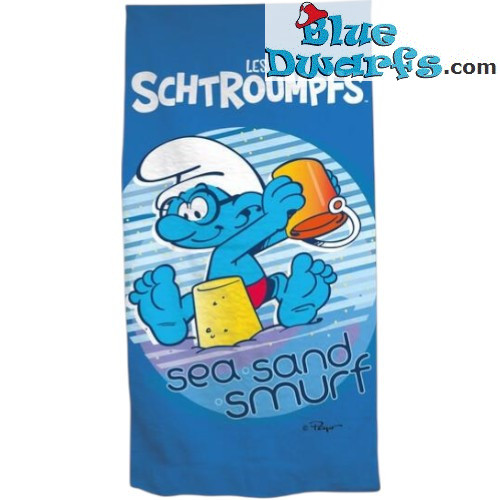 Telo mare Puffo Quattrocchi – Sea and Smurfs – Aymax – 70 × 140 cm