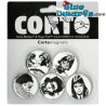 Set de 5 Aimants de Réfrigérateur Corto Maltese - Morgana - Tintinimaginatio - 3 cm