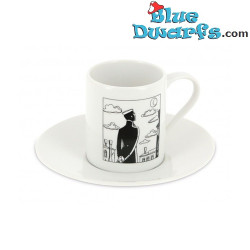 Set of two espresso cup and saucer of Corto Maltese in Venice -  Tintinimaginatio - 85 ml