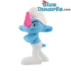 Schtroumpf grognon avec papillon - Figurine en plastique - McDonald’s Happy Meal (2011) - 8 cm