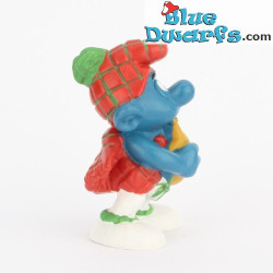 20105: Puffo con zampogna - Colore dei Calzini Casuale - Schleich / Bully - 5,5 cm - Condizione molto buone