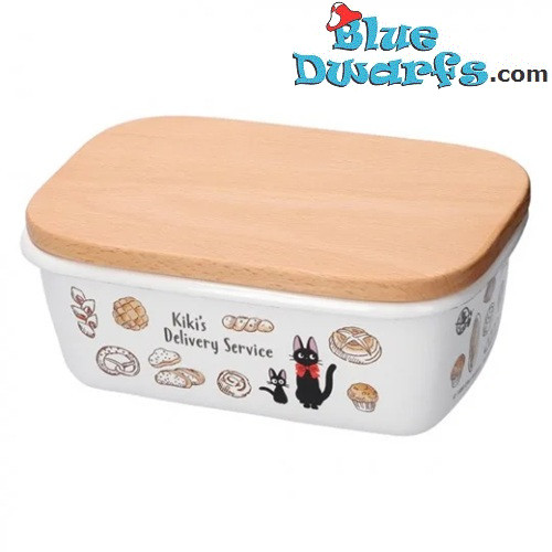 Enamel butter dish with wooden lid for Viennese pastries - Kiki's Delivery Service – Studio Ghibli – 500 ML