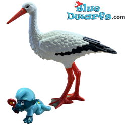 Large stork – suitable for use in the Smurf village – Safari – 12 cm